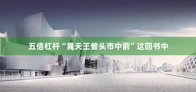 五倍杠杆“晁天王曾头市中箭”这回书中